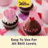 Wilton Jumbo Heart Sprinkles, Heart-Shaped Sprinkles for Valentine's Day Cakes, Cupcakes & Cookies, 3.2 oz, Red and Pink...