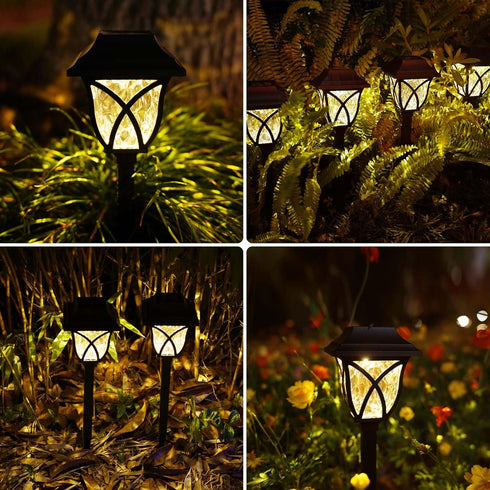 KAQ 2 Pack LED Solar Lights Outdoor Waterproof, Solar Garden Lights Auto On/Off, Outside Lights for Yard, Patio Decor, Landscape Lighting, Pathway...