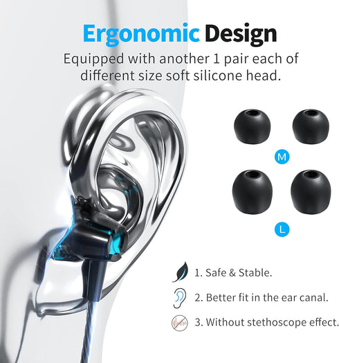 Kirababy Earbuds Wired with Microphone, 5 Pack Wired Headphones with Powerful Heavy Bass, High Definition, Earphones Wired 3.5mm Jack......