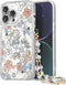 Compatible for iPhone 14 Pro Max Case Cute Aesthetic - Glitter Clear Phone Case with Camera Protector - Lovely Flowers Cover with Wrist Strap Desi...