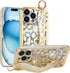 for iPhone 13 Pro Wrist Band Kickstand Cover Case Cheetah Print Ultra Slim IMD Shockproof Protection Holder Cover Case for Apple iPhone 13 Pro 6.1...
