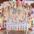 DearHouse 4Pcs 6.6Ft/Piece Artificial Flowers Silk Wisteria Garland Artificial Wisteria Vine Rattan Silk Hanging Flower for Home Garden Outdoor Ce...