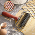 Stainless Steel Lattice Roller Cutter With Wood Handle - Dough Baking Tool for Cookie, Pie, Pizza, Bread, Pastry Crust - Household Time-Saver for ...