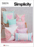 Simplicity Cases Sewing Pattern Kit, Code S9573, for 12" x 22", 14" x 14", and 20" x 20" Pillows, Multicolor...