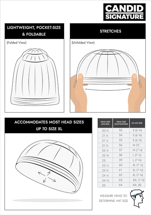 Breathable Skull Caps for Men & Women Zigzag Knit...