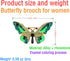 6PCS butterfly brooch pins for women fashion Woman's enamel crystal rhinestone butterfly brooches pin set for Clothes Dresses bulk...