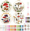 ORIGACH 4 Pcs Mushroom Embroidery Starters Kit for Beginners with Pattern and Instructions, Beginners Embroidery Stitch Practice kit Include Embro...