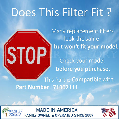 Air Filter Factory Replacement For Jenn-Air 71002111 Grease Mesh Downdraft 12-Layer Range Hood Filter 6.375 X 15.625 X .125 Inches