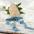 Dusty Blue Silk Ribbon, Satin Chiffon Frayed Fabric Ribbons for Gift Wrapping Crafts Flower Bouquets Wedding Invitation Decor Baby Shower 1-1/2 in...