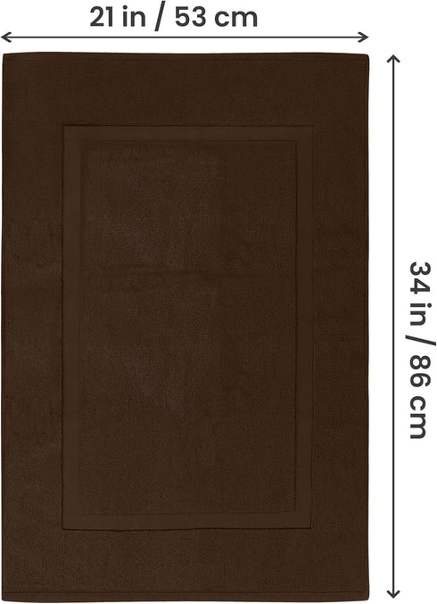 Utopia Towels Cotton Banded Rug, Bath Mats, Not a Bathroom Rug, 21 by 34 Inches, 100% Ring Spun Cotton, Highly Absorbent Shower Bathroom Floor Mat...