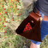 Foraging Bag Leather Belt Pouch Canvas Collapsible Bag Outdoor Camping Storage Folding Bag Mushroom Portable Storage Bags Belt Dump Pouches for Tr...