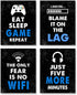 Set of 4 Video Game Decor (8'X10'), Boys Room Decorations for Bedroom & Game Room, Art Gift & Poster, No Frames...