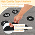 50 Pcs Black Carpet Floor Circle Sit Markers with Numbers 1-50 Carpet Dots for Spot Markers, 4 Inch Floor Dots Teacher Supplies Classroom Organiza...