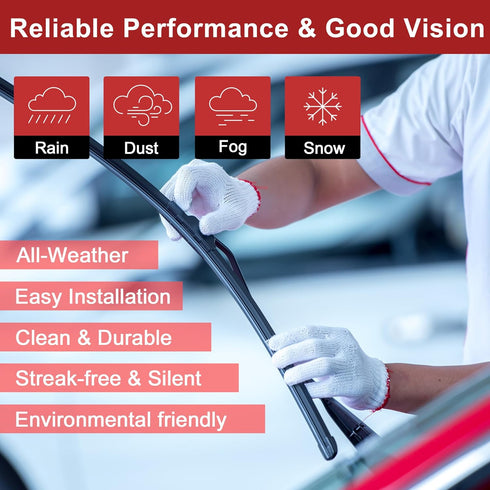 ACROPIX 24" 17" Front Rear Windshield Wiper Blade Set Fit for Chevrolet Spark with Top Lock - Pack of 2 Black...