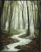 Posterizer 1 pcs-hunting mystical forest with creepy creatures 2-Gothic Art-Landscape & Nature Art-Living Room Bedroom Decor- unframed wall art...