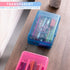Sooez 3 Pack Large Capacity Hard Pencil Case, Plastic Crayon Pencil Boxes Bulk with Snap-tight Lid, Clear Storage Box Craft Pen Art Marker Organiz...