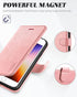TUCCH Wallet Case for iPhone SE 2022/8/7/SE 2020, PU Leather Flip Folio With Card Slot, Stand Magnetic TPU Shockproof Inner Case Compatible With i...