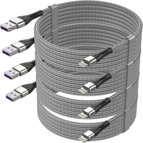 4Pack?Apple MFi Certified ? iPhone Charger Cord, Lightning Cable 6 ft?iPhone Charger 6 ft, iPhone Charger Cable for iPhone 13/12/11/11Pro/11Max/ X...