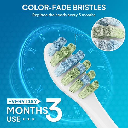 Toothbrush Replacement Heads Compatible with 7AM2M AM101/AM105 Electric Toothbrush, 16 Pack Soft Brush Bristles...