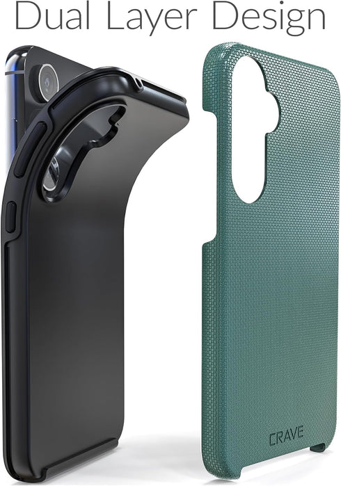 Crave Samsung Galaxy S23 FE Case - Dual Guard Shockproof Protection with Dual Layer Design, Forest Green...