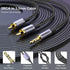 MOSWAG RCA Cable 3.3ft/1M, 3.5mm Male to 2RCA Male Stereo Audio Adapter Dual Shielded Gold-Plated Coaxial Cable Nylon Braided AUX RCA Y Cord for S...