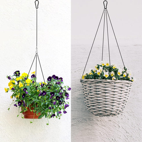 Chain for Hanging Plants, Hanging Basket Chains Replacement 4 Point 22" Heavy Duty Stainless Steel Wire to Hang Wooden Orchid Planter/Flower Pot/B...