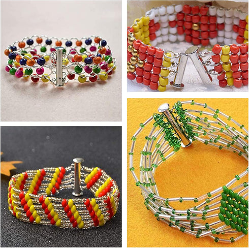 PH PandaHall 10 Sets Slide Clasp Lock, Multi Strand Slide Magnetic Tube Clasps Bracelet Necklace Connectors Layering Clasp for Layered Necklace Br...