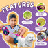 Dog Leash Retractable,Sturdy, Heavy-Duty, Tangle-Free, Soft,Anti-Slip Handle & Easy One Hand Brake for Puppy, Small, Medium, Large Breeds Dogs (Pi...