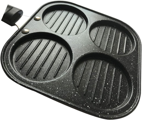 Pancake Pan 4-Cup Mold Blini Pan Silver Dollar Breakfast Pan Mini Pancake Maker Fried Egg Cooker Pancake Griddle Plett Pan Breakfast Maker Non Sti...