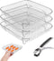 Square Air Fryer Rack,3 Layer Stainless Steel Stackable Dehydrato-r Rack with An-ti-scalding Clip,Stainless Steel Multi-Layer Dehydrato-r Rack Air...