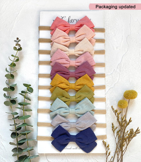 Cherssy Baby Girl Headbands and Hair Bows, 10pcs Stretchy Nylon Hairbands for Newborn, Infant, Toddlers...