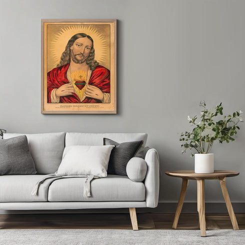Posterizer 1 pcs-Sacred Heart of Jesus painting poster-Religious Posters-Gifts for Christians -Decor for Church, Sunday School Classroom- unframed...