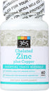 365 Everyday Value, Chelated Zinc plus Copper, 60 ct...