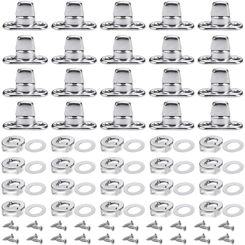 20 Sets Marine Grade Twist Lock Fasteners Turn Button Eyelet and Stud, Mounting Screws for Canvas Marine Fastener Turn Buttons...
