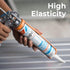 Adhesive Guru All Purpose Clear Silicone Sealant Waterproof 10.15 fl.oz, 100% Silicone Caulk, Weatherproof & Flexible Adhesive Sealant for Indoor ...