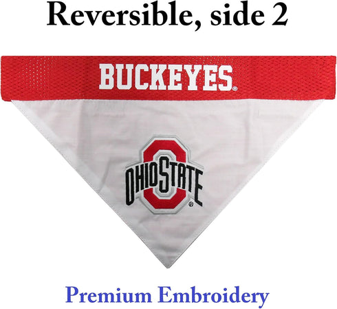 Pets First Collegiate Pet Accessories, Reversible Bandana, Ohio State Buckeyes, Small/Medium,Red/White...