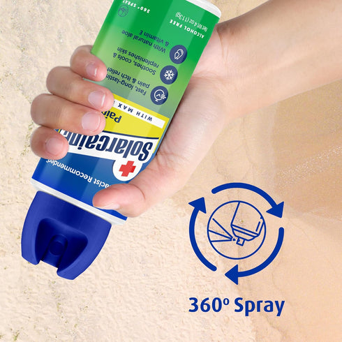 Solarcaine Aloe Sunburn Relief Spray with 4% Lidocaine - After Sun Care Relief Spray for Burns, Scrapes & Itch - Aloe Spray to Soothe, Cool & Repl...
