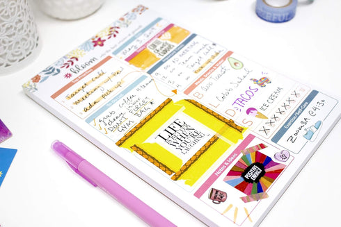 bloom daily planners Daily Planning System Tear Off to-Do Pad - Undated Checklist Notepad Organizer with Perforated Sheets - 6" x 9" (Floral Dots)...