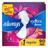Always Radiant Feminine Pads for Women, Flexfoam Pads with Wings, Size 1, Regular Absorbency, Lightly Scented, 90 Count (3 Packs of 30)...