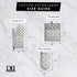 DII Quilted Kitchen Oven Mitt & Potholder Set, Hanging Loop for Convenient Storage, OM 6.5x12/PH 8x8.5, Gray Damask Print, 2 Piece...