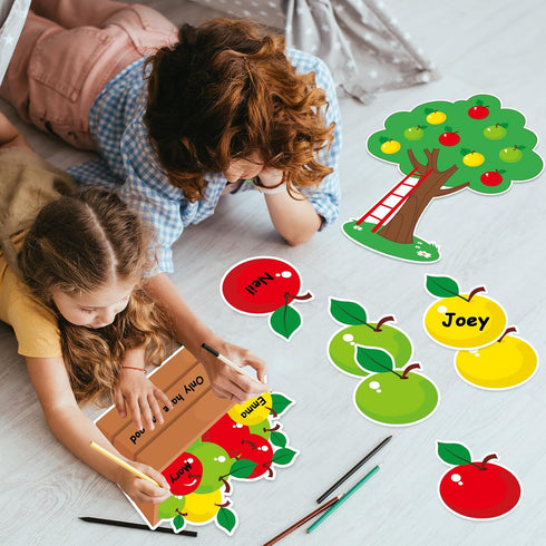 gisgfim Christian Jesus Bulletin Board Decoration Set Religious Apple Borders Cutouts Welcome back to school Decor Sunday School Classroom Door Pa...