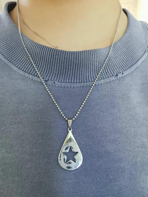 Guitar Pick Star Necklace Solid Stainless Ball Chain Guitar Pick Gift Jewellery...