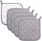 Pot Holders Cotton Made Machine Washable Heat Resistant Potholder, Pot Holder, Hot Pads, Trivet for Cooking and Baking (5, Grey)...