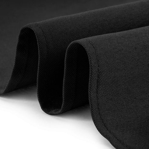 Lann's Linens - 90" Round Premium Tablecloth for Wedding/Banquet/Restaurant - Polyester Fabric Table Cloth - Black...