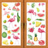 80 Pieces Summer Flamingo Window Sticker Hawaii Window Decals Flamingo Watermelon Strawberry Window Sticker for Bedroom Living Room Swimming Pool ...
