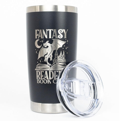 Fantasy Readers Book Club Coffee Mug, Dragon Mug, Bookworm Gifts for Men, Book Lover 20oz Tumbler...