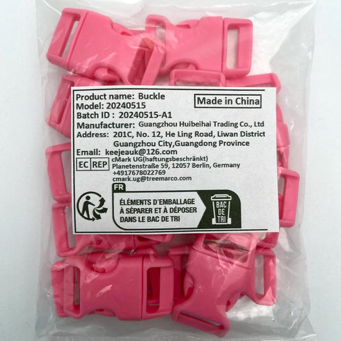 15 Pack Curved Side Quick Release Plastic Buckles for Paracord Bracelets Clasp 5/8 inch(15mm) Webbing/Backpack Straps...
