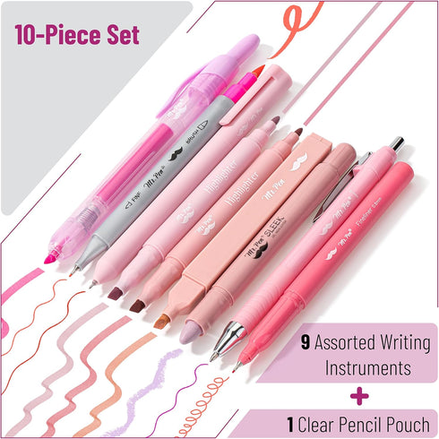 Mr. Pen- Journaling Kit, 10 Pack, Pink, Journaling Pens and Highlighters, Journaling Supplies Kit, Journaling Set, Journaling Pens and Markers, Bi...