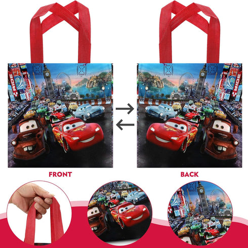 Tawekel 24Pack Lightning Mc Party Gift Bag - Cartoon Cars Waterproof Handbag Packaging Bag Party Supplies for Birthday Party School Activities Out...