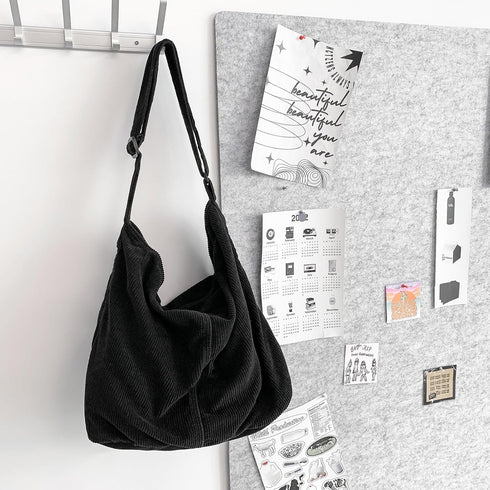 Makukke Corduroy Tote Bag Women Shoulder Bag Handbag Big Capacity Hobo Bag Casual Work Shopping...